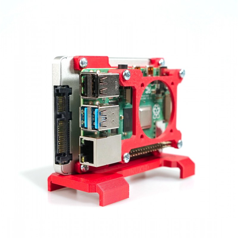 TerraPi Raspberry Pi Case with SSD or HDD 2.5″ support / Pi NAS Server Case with FAN Hat